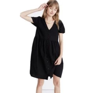 Madewell Linen-Blend Button Front Dress
